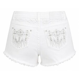 Evolve Denim New‎ York Shorts Womens 11 White Good Rhinestone H6832WH-2